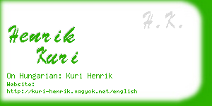 henrik kuri business card